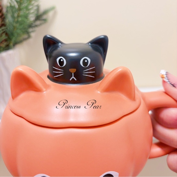 Starbucks Thailand 2024 Halloween Collection Pumpkin Cat Mug - Picture 4 of 8